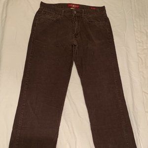 Lucky Brand 361 Vintage Straight Men's Corduroy Pants, size 32X32, Dark Brown